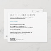 Postkarte Diet Begin gelassen (Vorne/Hinten)