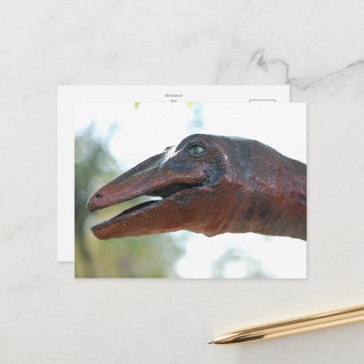 Postkarte _ Dinosaurier (Vorderseite/Rückseite Beispiel)