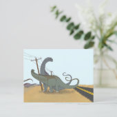 Postkarte Dinosaurier - Diplodocus Showmatch (Stehend Vorderseite)