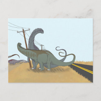Postkarte Dinosaurier - Diplodocus Showmatch