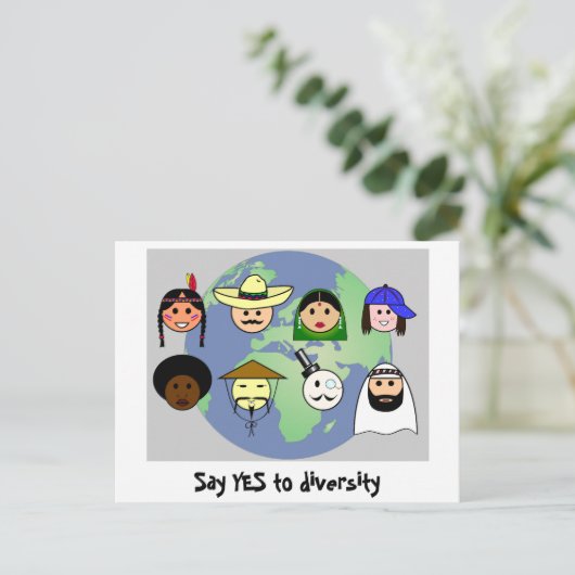 Postkarte "Diversity" (Stehend Vorderseite)