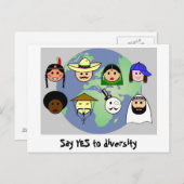 Postkarte "Diversity" (Vorne/Hinten)