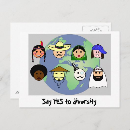 Postkarte "Diversity" (Vorne/Hinten)
