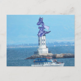Postkarte - Drache auf dem Hafen von LA