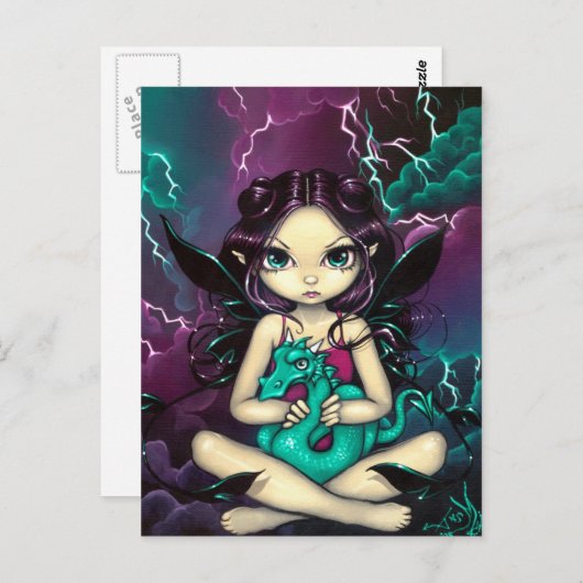 Postkarte "Drache des Totensturms" (Vorne/Hinten)