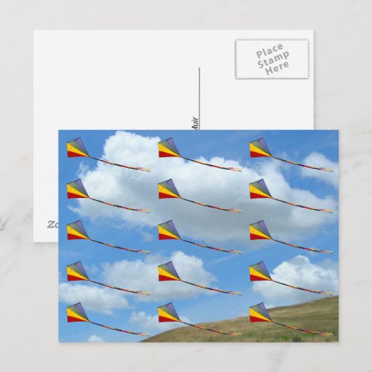 Postkarte - Drachen in Formation (Vorne/Hinten)