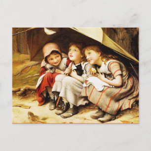 Postkarte: Drei kleine Kätzchen Postkarte