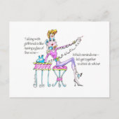 Postkarte Drink n' Whine (Vorderseite)