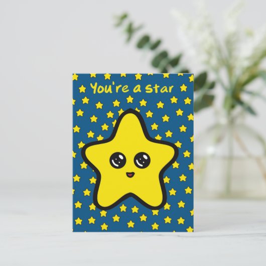 Postkarte "Du bist ein Star" (Stehend Vorderseite)