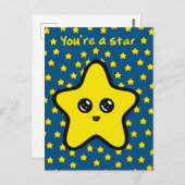Postkarte "Du bist ein Star" (Vorne/Hinten)