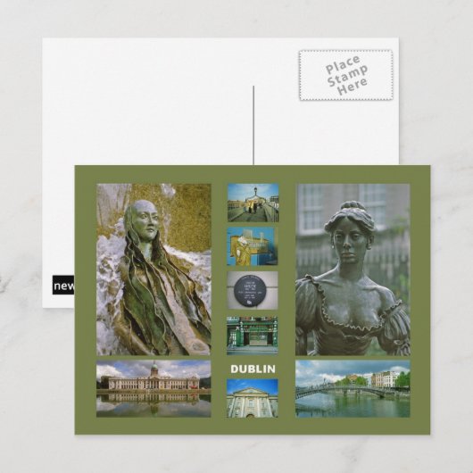 Postkarte Dublin (Vorne/Hinten)