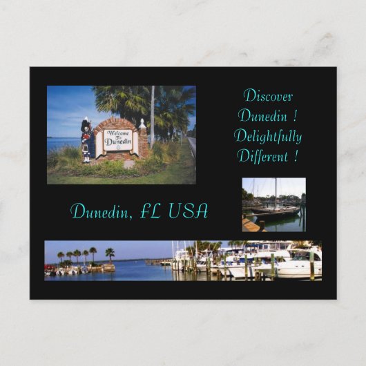 Postkarte Dunedins Florida Torism (Vorderseite)