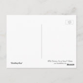 Postkarte "Dunkelende Rose" (Rückseite)