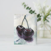 Postkarte - Dunkle Kirschen (Stehend Vorderseite)