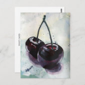 Postkarte - Dunkle Kirschen (Vorne/Hinten)
