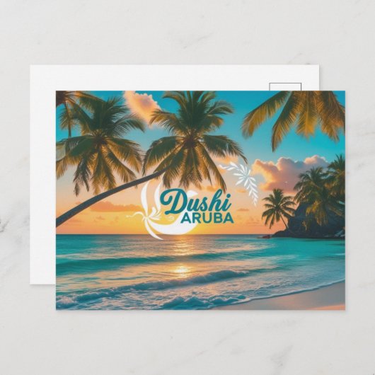 Postkarte Dushi aruba (Vorne/Hinten)