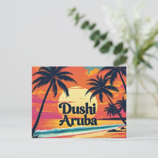 Postkarte Dushi aruba (Stehend Vorderseite)