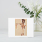  POSTKARTE: EGON SCHIELE: SELBSTPORTRAIT 1912 POSTKARTE (Stehend Vorderseite)