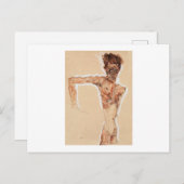  POSTKARTE: EGON SCHIELE: SELBSTPORTRAIT 1912 POSTKARTE (Vorne/Hinten)