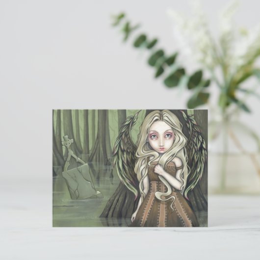 Postkarte "Ein Grab im Sumpf" (Stehend Vorderseite)