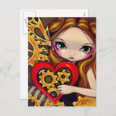 Postkarte "Ein Uhrwerk Valentine" (Vorne/Hinten)