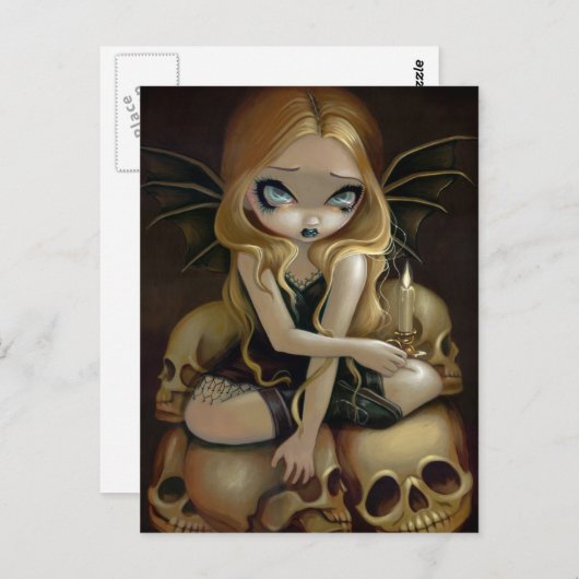 Postkarte "Eine Kerze im Dunkeln" (Vorne/Hinten)