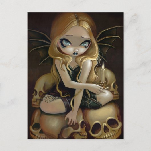 Postkarte "Eine Kerze im Dunkeln" (Vorderseite)