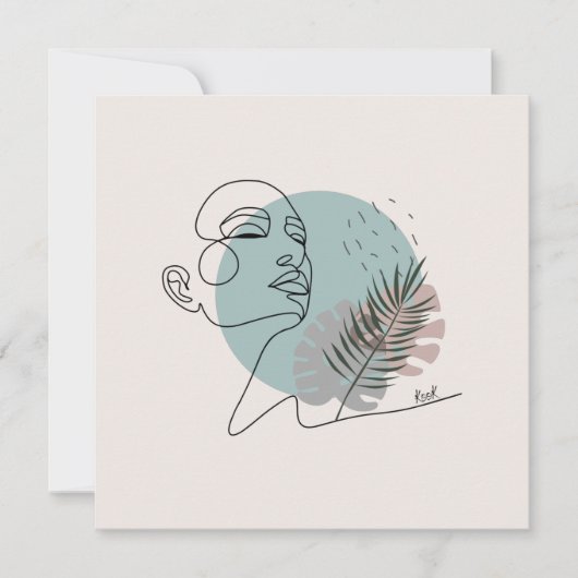 Postkarte Eine sexy Frau. (Vorderseite)