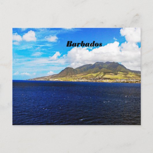 Postkarte eines Berges in Barbados (Vorderseite)