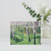 Postkarte eines Devon Primrose Holzes. (Stehend Vorderseite)