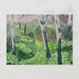 Postkarte eines Devon Primrose Holzes.