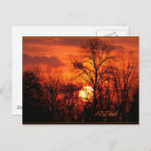 Postkarte eines WV-Sonnenuntergangs (Vorne/Hinten)