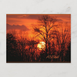 Postkarte eines WV-Sonnenuntergangs