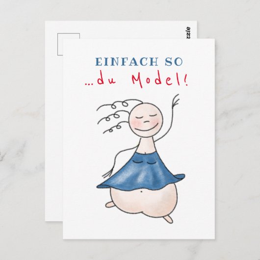 Postkarte Einfach so … du Model! (Vorne/Hinten)