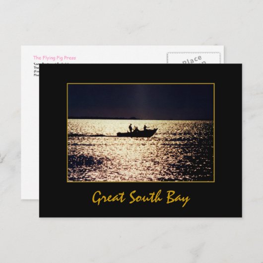 Postkarte "Einzelboote bei Twilight" (Vorne/Hinten)