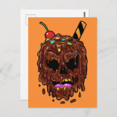 Postkarte Eiscreme Skull (Vorne/Hinten)
