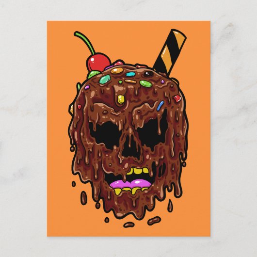 Postkarte Eiscreme Skull (Vorderseite)