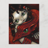 Postkarte "Elf Maiden und ihr Drache" (Vorderseite)