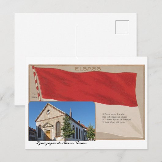 Postkarte „Elsass“ Synagoge von (Vorne/Hinten)