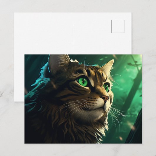 Postkarte Elusive Felines (Vorne/Hinten)
