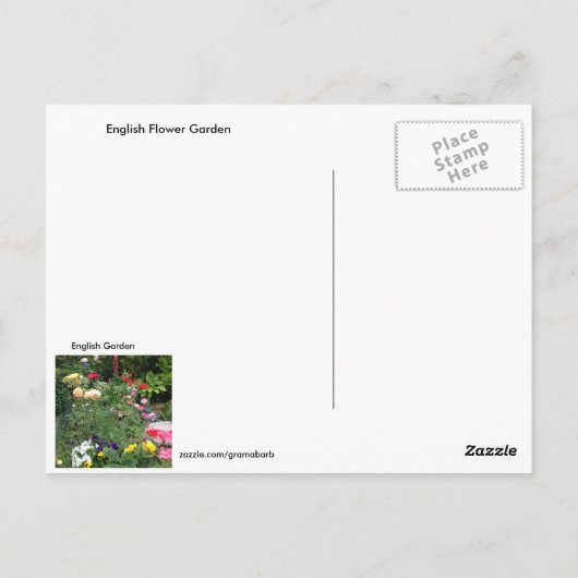 Postkarte Englisch Garden (Rückseite)
