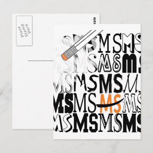 Postkarte "Erase MS" (Vorne/Hinten)