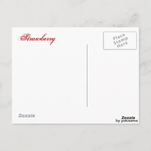 Postkarte - Erdbeere (Rückseite)