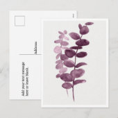 Postkarte - Eukalyptus-Aquarelle (Vorne/Hinten)