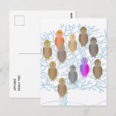 Postkarte - Eule-Familienstammbaum (Vorne/Hinten)