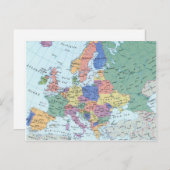 Postkarte Europa (Vorne/Hinten)