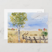 Postkarte fallen (Vorne/Hinten)