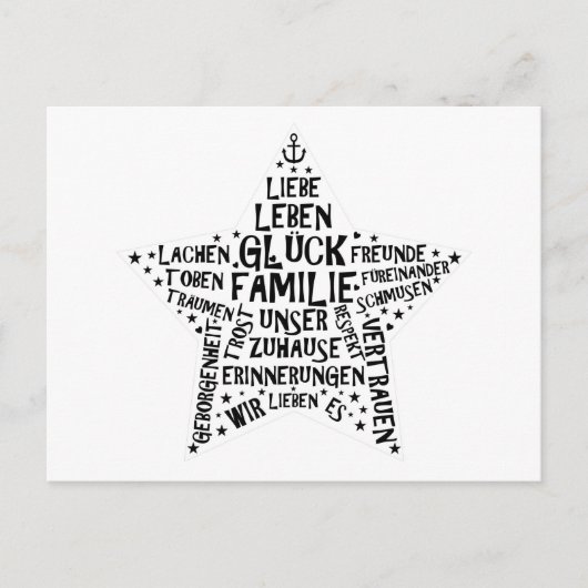 Postkarte "FAMILIENSTERN" (Vorderseite)