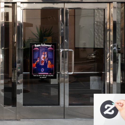 Postkarte Fensteraufkleber (Büro Tür)