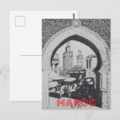 Postkarte Fès Marokko (Vorne/Hinten)